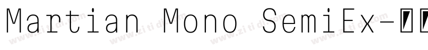 Martian Mono SemiEx字体转换